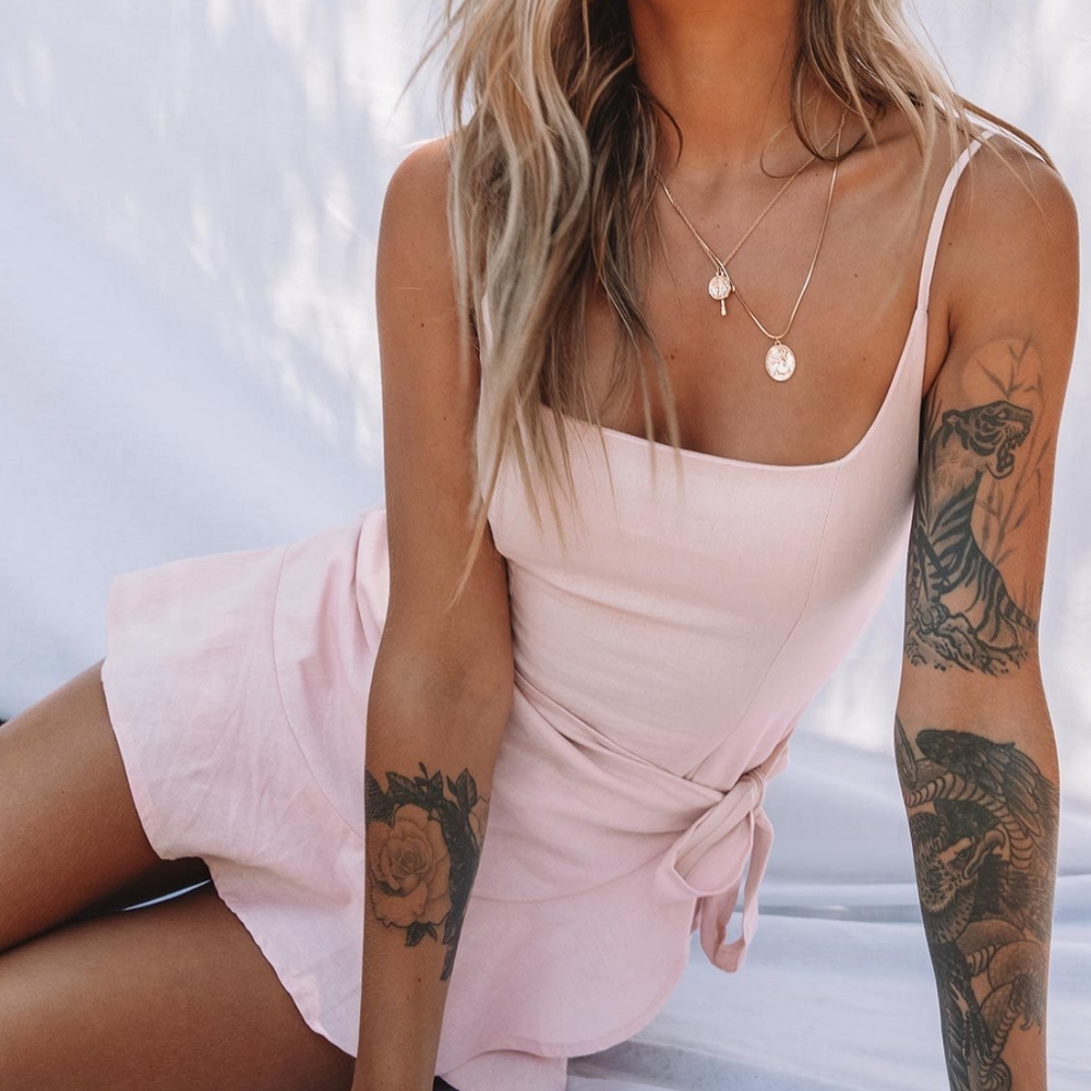 Princess Polly Blush Cottage Hill Wrap Mini Dress - Picture 6 of 14